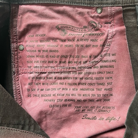 Diesel Men's Deep Red/ Burgundy Slim Jeans - Picture 9 of 14